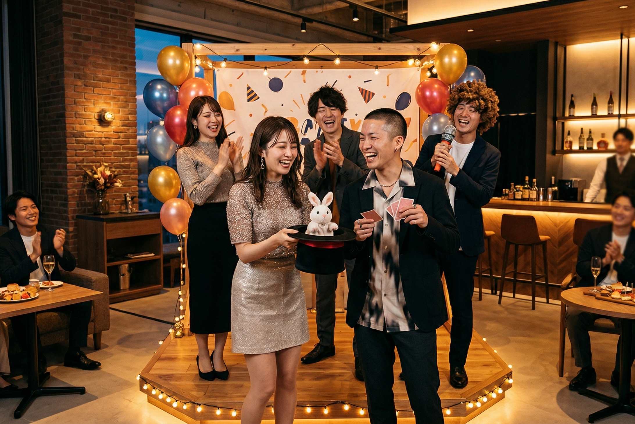 【最新版】忘年会・パーティーの出し物20選！簡単で絶対に面白い盛り上がるネタ＆会場選びのコツ